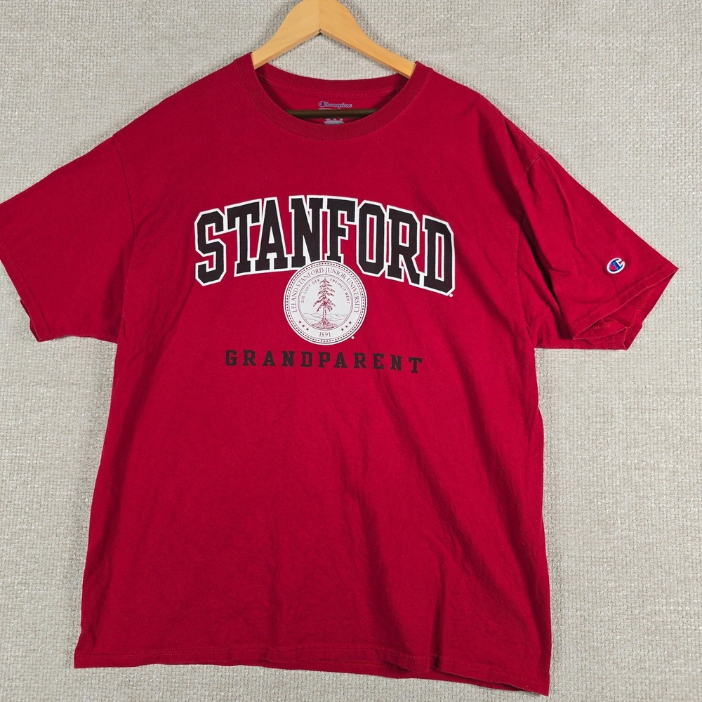 Champion Stanford University Grandparent Graphic T-Shirt Red Mens Size XL